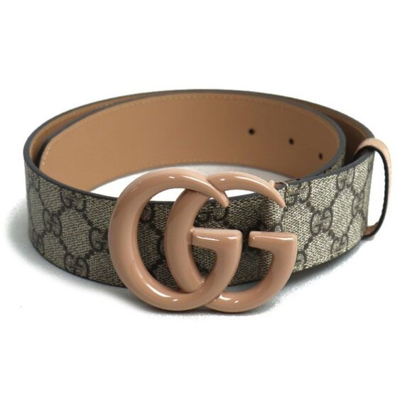 Gucci GG Marmont Supreme Canvas Belt Beige 60/70 cm